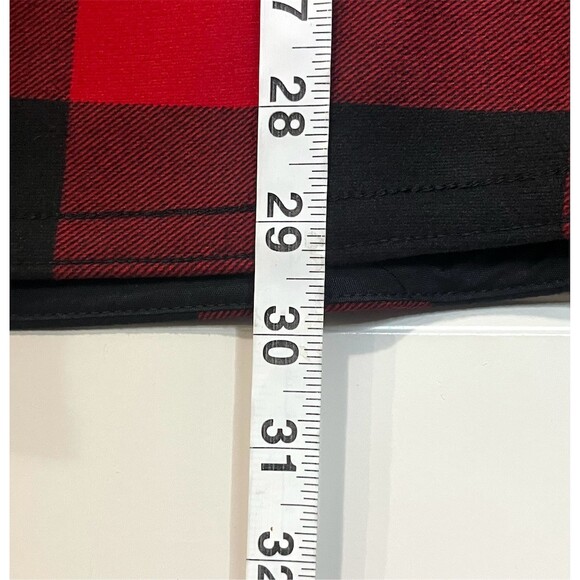 Men's Shirt Jacket XXL Red & Black Buffalo Plaid Fleece Lined Winter Hiking - Picture 11 of 15